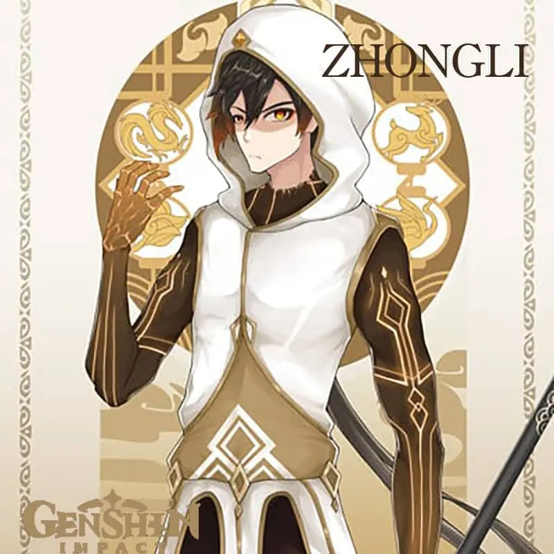 Genshin Impact Cosplay  ZHONGLI Costume In White Dodococos