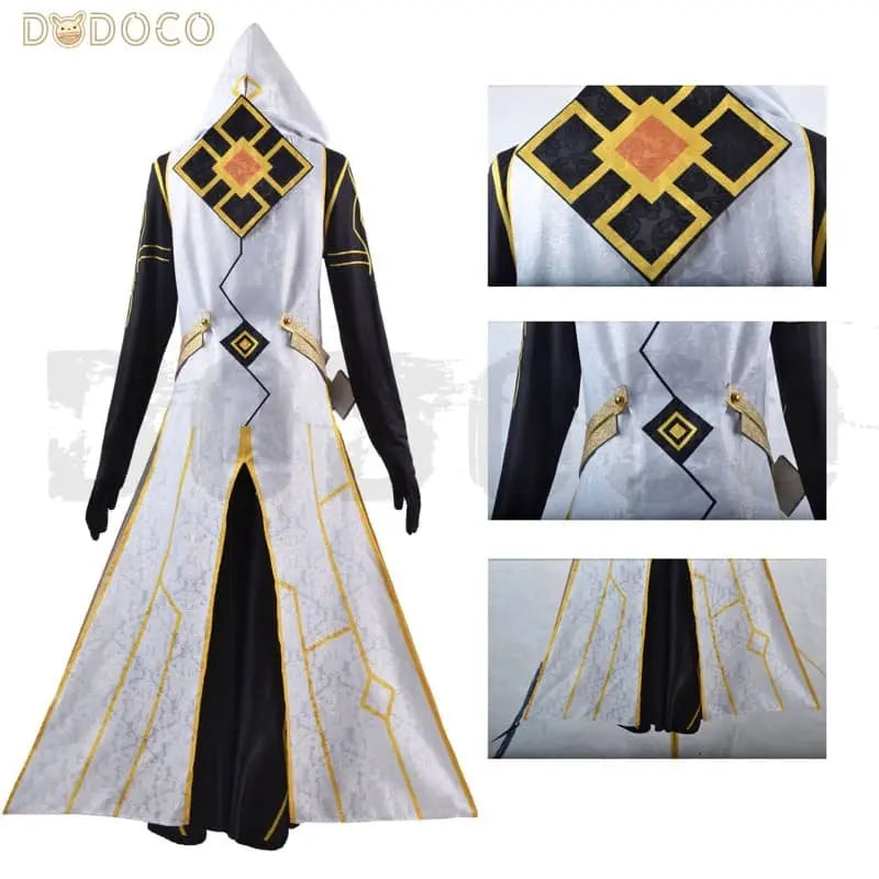 Genshin Impact Cosplay  ZHONGLI Costume In White Dodococos