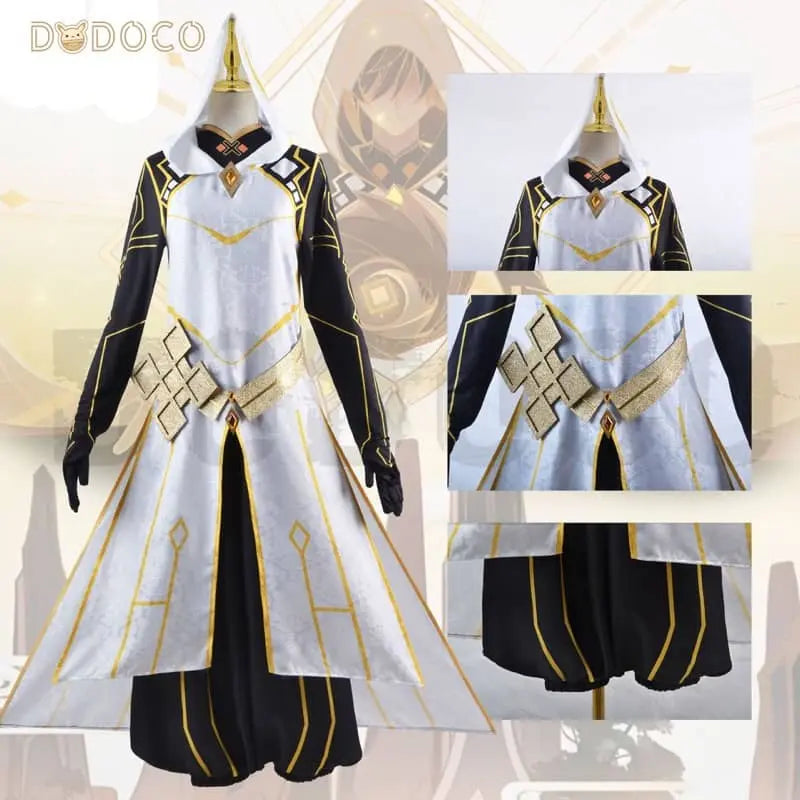 Genshin Impact Cosplay  ZHONGLI Costume In White Dodococos