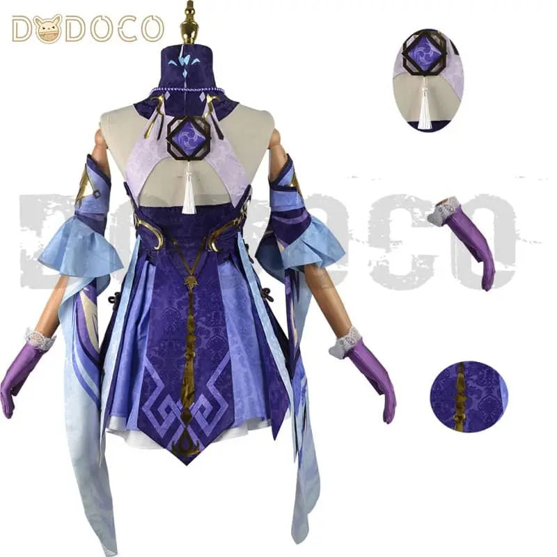 Genshin Impact Cosplay Keqing Costume Dodococos