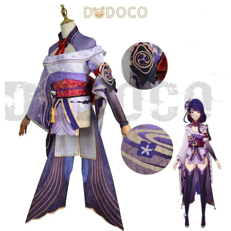 Genshin Impact Cosplay Raiden Costume Dodococos