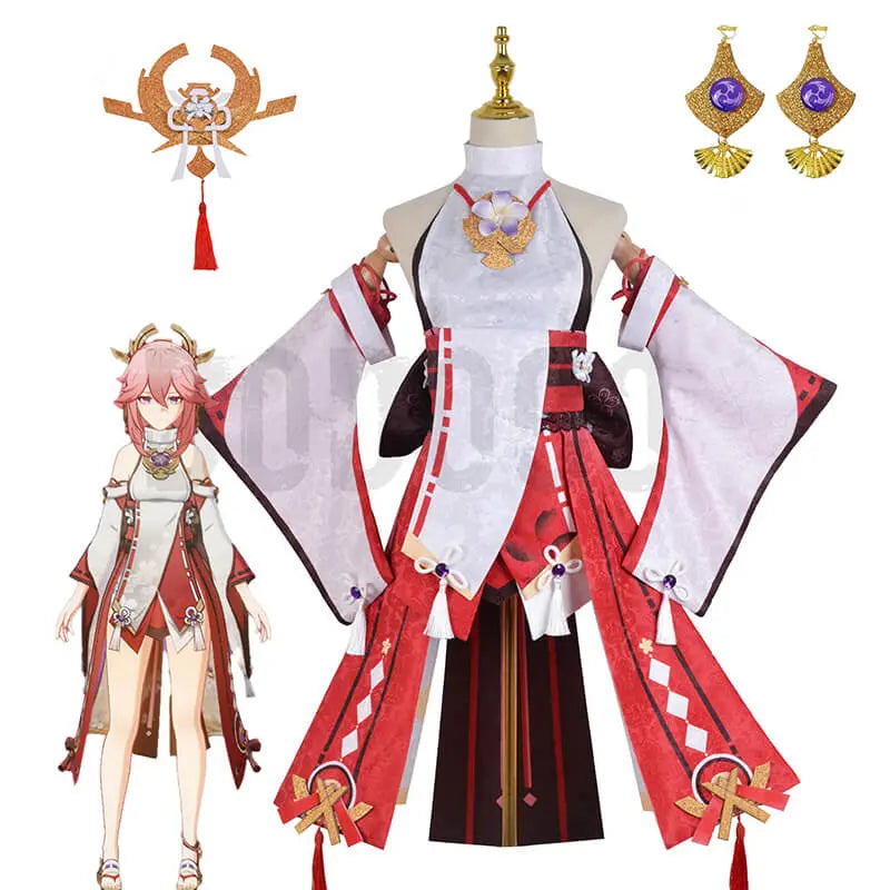 Genshin Impact Cosplay YAE MIKO Costume Dodococos